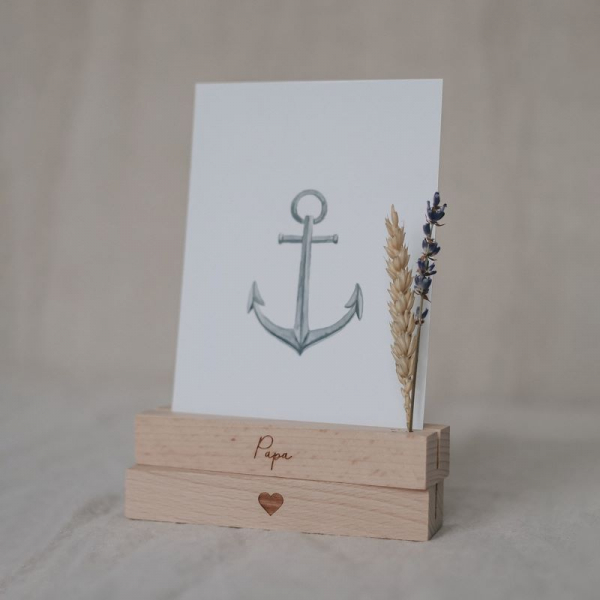 Karten & Blumenständer mit Spruch "Papa"